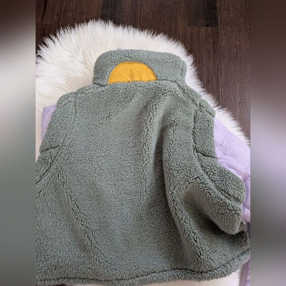 Free People Scenic Route Colorblock Pullover Sweatshirt Jacket Sherpa Teddy XS - Picture 10 of 12